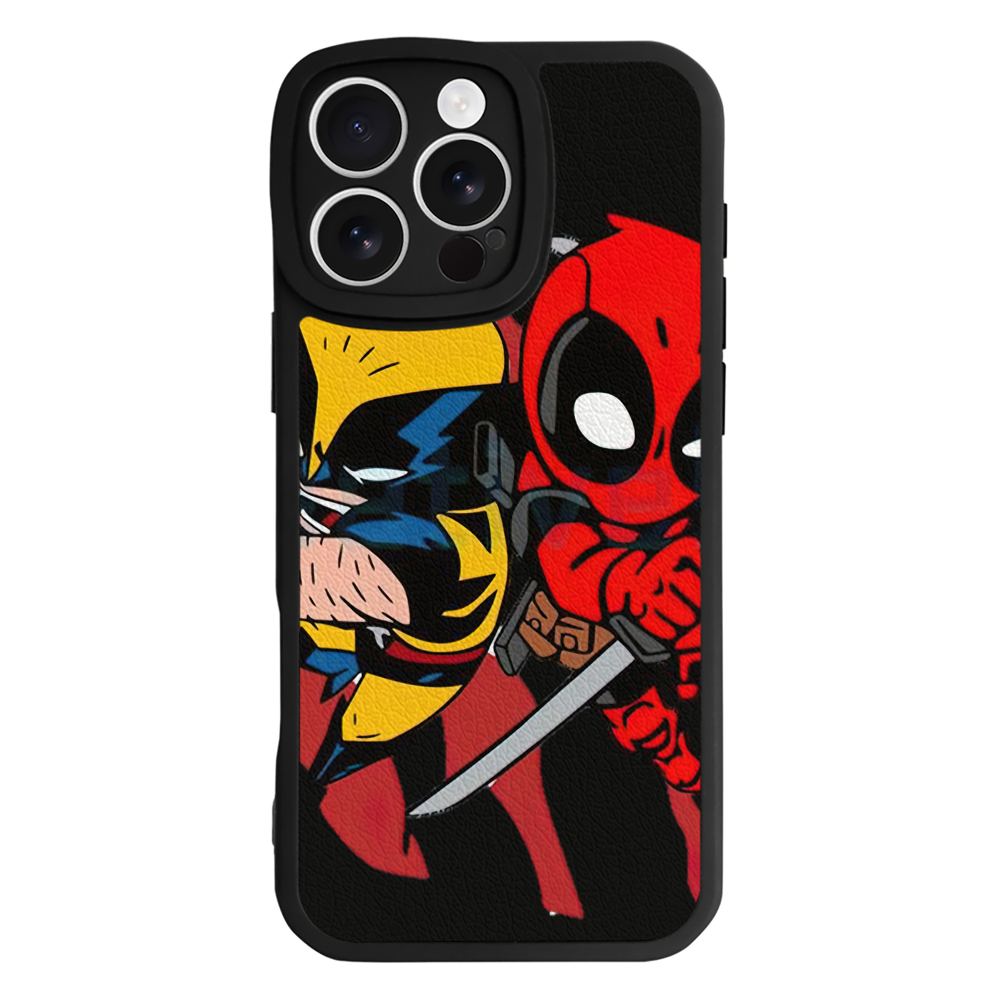 （画像用） Deadpool デッドプール 【iPhone 16シリーズ対応】シリコンスマホケース（レザー調） 材質：シリコン
